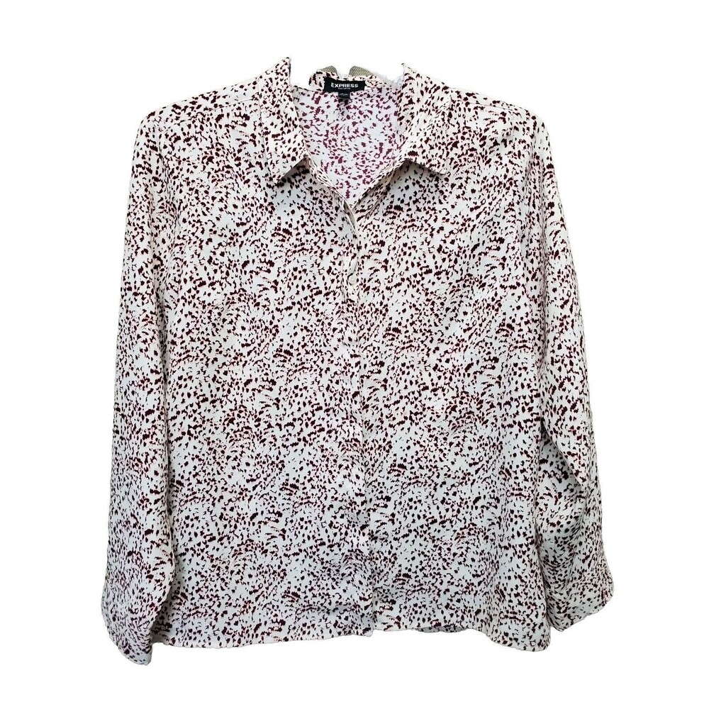 Express Portofino Printed Button-Up Shirt Size Large